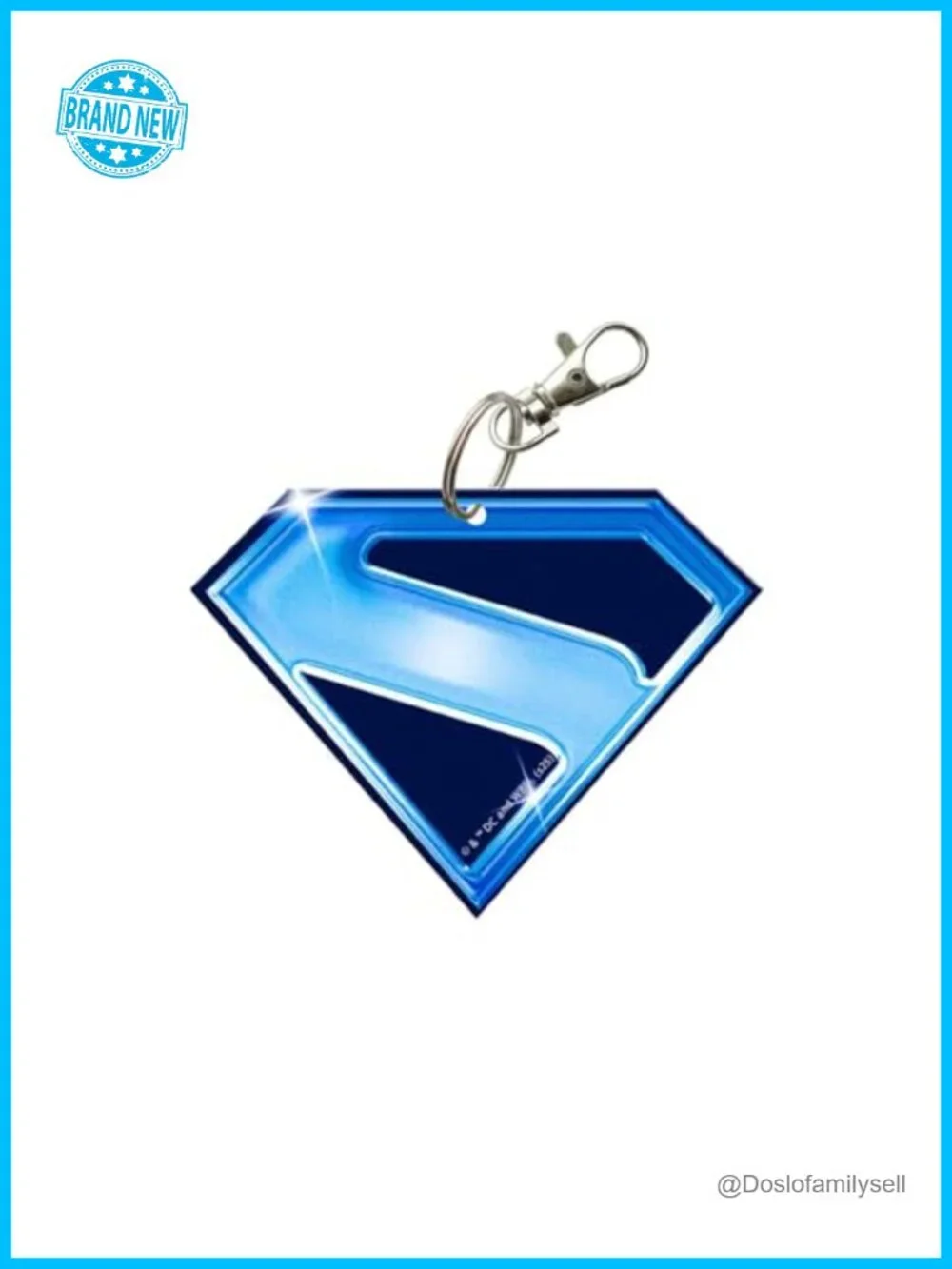 DC Comics Superman Bag Tag Keychain - Officially Licensed Acrylic Collectible